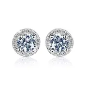 CZ cubic zirconia stud earrings for men women