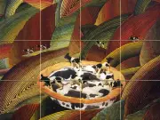 Art Cow Colorful Accent Mural Ceramic Backsplash Bath Tile #1580