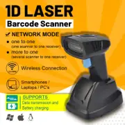 1D Wireless Barcode Scanner with USB Charging Base for PC Mac OS Handheld