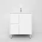 750mm Freestanding Ribbed Vanity Matte White Available Left/Right Hand Drawers