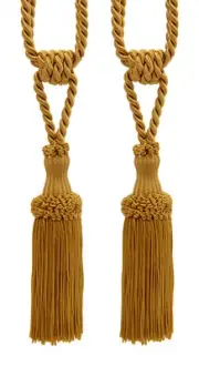 DÉCOPRO Chainette Tieback, Style# STB, Color# C4 - Antique Gold [Set of 2]