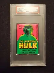 1979 TOPPS INCREDIBLE HULK SEALED PACK PSA NM-MT 7