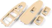 4pcs Window Switch Lift Regulator Compatible with BMW F30 F31 F80 F83 3 Series Window Lift Glass Lift Controller Button Replace(Beige)