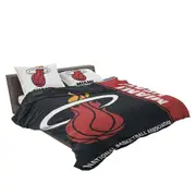 v3001 Bed Sheets Miami Heat NBA Basketball Duvet Cover Set Pillowcase Home Textiles Bed Sheets IU3001