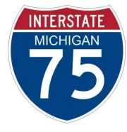 I 75 Interstate 75 Michigan Sticker Decal