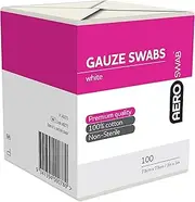 AeroSwab Non-Sterile Gauze Swabs 7.5cm x 7.5cm, Pack of 100, Pink