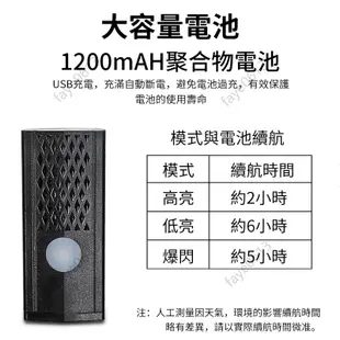 自行車USB前燈 警示燈 自行車燈 車燈套裝 充電車燈 快拆式前燈 腳踏車燈 前燈 後燈 300流明 充電車燈組