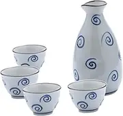Wine Jug 1 Set Ceramics Saki Flagon Sake Drinkware Sake Tea Sake Cups Vintage Sake Kettle Wine Glass Set Vintage Tea Cups Wine Glass