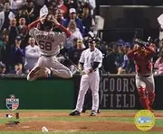Red Sox - '07 Win World Series - Papelbon leaping Sports Photo