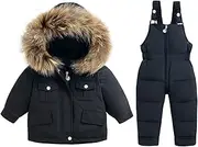 [HieoAnir] Girl Snowsuit Snow Pants and Jackets Toddler Winter Kid Clothes Coat