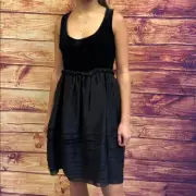 NWT Miu Miu Black Velvet Babydoll Mini Dress Size 42 / Small