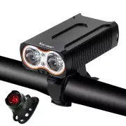 WEST BIKING Bicycle Head Light USB 2400 Lumens Rechargeable Bike Tail Light Set
