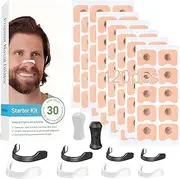 60 Pairs Breathing Magnetic Nasal Strip, Boost Oxygen Intake, Reduce Snoring, Improve Sleep Quality, Skin Safe Nasal Strips, Extra Strength Snoring Solution, AntiSnore Sleep Aid for Men & Women