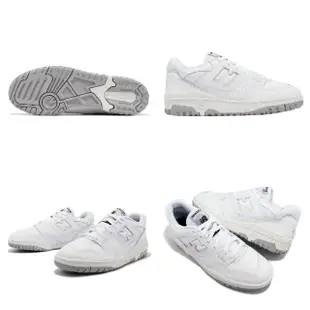 【NEW BALANCE】休閒鞋 550 男鞋 女鞋 灰 淺灰 白 皮革 復古 奶油底 經典 低筒 皮革 NB(BB550PB1-D)