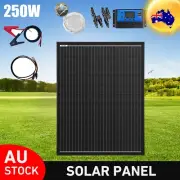 250W 12V Fixed Solar Panel Complete Kit Caravan Camping Portable Charging Power