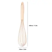(Pink)Mini Silicone Manual Egg Beater Stirring Frother Mixer Blender Kitchen