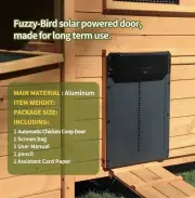 Fuzzy-Bird Solar Powered Automatic Chicken Coop Door Brown