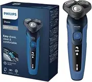 [Philips] Shaver Series 5000 Re-Skin (Non SkinIQ) with ComfortTech Blades360°, Contour Heads, LED Display, SmartClick Precision Trimmer, 50mins Run Time/1 Hour Charge, Blue, S5466/17