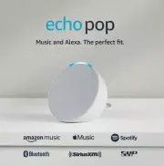 Amazon Echo Pop Smart Speaker Alexa Wifi Full Sound Compact size -Glacier White