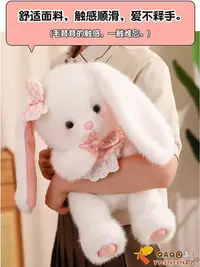在飛比找Yahoo!奇摩拍賣優惠-兒童公仔陪睡布娃娃可愛安撫兔子玩偶毛絨女孩垂耳兔睡覺抱-QA