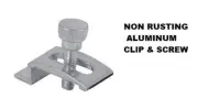 Storm & Screen Door Window Repair Panel Clips & Screws Set of 8 Non-Rusting