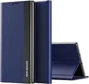 HonwYes Case Compatible iPhone IX Folio Case Flip Leather PU+PC Full Body Protect Cover Magnetic with Holder Shockproof Anti-Scratch Slim Phone Shell Deep Blue|Tempered Film 2