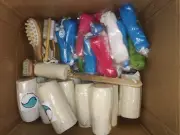 WHOLESALE LOT Bath Loofah Luffa Sponge with Handles, Soap Bar Holders