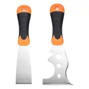 2pcs Paint Scraper 1.5" 14-In-1 3" Stainless Steel Multi-Use Putty Painter Tool