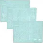 Baxnore 3PCS Self Healing Sewing Mat, A4 Craft Cutting Mat, Mint Green Model Cut Pad, Foldable Cutting Mat, Craft Cutting Board for Quilting Sewing Paper Craft