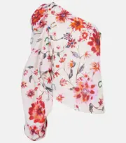 [Dorothee Schumacher] Dorothee Schumacher Floral Ease one-shoulder linen top AU 12 multicoloured