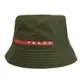 PRADA 2HC137 品牌LOGO標誌尼龍漁夫帽.橄欖綠/紅