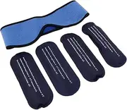Face Ice Pack for Jaw Pain, Hot Cold Compress for Wisdom Teeth, Chin/Facial Surgery, TMJ, Migraine, Face Swelling with 4 Reusable Gel Packs