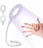 USB UV LED Nail Lamp Mini Nail Lamp Dryer for Gel Nails 8 UV/LED Beads Fl...