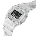 【CASIO 卡西歐】G-SHOCK 冰凍森林系列雪花迷彩雙顯錶-方形(DW-5600GC-7)