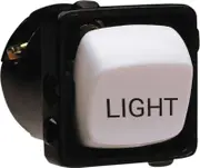 HPM Excel 10A Engraved 'Light' Switch Mechanism White