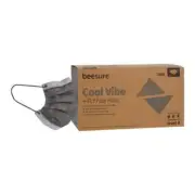 Cranberry BE2590 Vibe Earloop Face Masks ASTM Level 3 Cool Grey 50/Bx