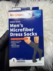 Microfiber Compression Socks 15-20mm/hg Medium Black
