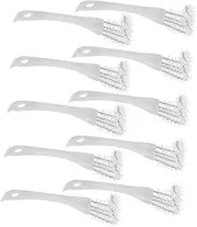 CHILDWEET 10pcs Kitchen Crevice Cleaning Brush Set Ergonomic Brushes for Stove Sink BBQ Grill Easy to Clean for Hard to Reach Areas White