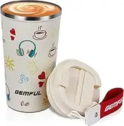 GEMFUL Travel Mug Coffee Cup 17 oz Leak Proof Insulated Coffee Tumblers with Lid Reusable Stainless Steel Double Vacuum for Hot Cold Drinks Iced Workout Colleagues Outdoor
