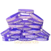 50 of Epilepsy Awareness Wristbands - Debossed Silicone Awareness Bracelets