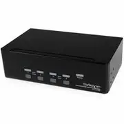StarTech 4 Port Dual DVI USB KVM Switch with Audio & USB 2.0 Hub - SV431DD2DUA