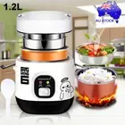 AU Electric Rice Cooker Portable Mini Cooking 1-2Person with Steamer 1.2L 3 CUP