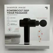 SHARPER IMAGE "Powerboost" hand-held percussion massager NEW!