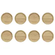 8pc Ecology 10cm Alto Rubberwood Coasters Set Drink/Cup Mug Table Protection