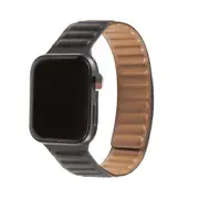 The Fashion Premium Rebate Watch Strap Is Suitable For Apple 1/2/3/4/5/6 Generation 42/44/45MM PU Leather Watch Chain - Black