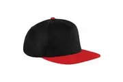 Beechfield Unisex Original Flat Peak Snapback Cap (Black/Classic Red) (One Size)