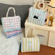 Printed Canvas Lunch Bag Handheld Insulated Lunch Box Bag Men