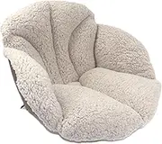 Generic Plush Office Chair Cushion with Lumbar Support Comfortable Warm Chair Pad Desk Chair Seat Cushion for Computer Chair Bedroom, Khaki