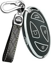 Hyundai Key Fob Cover with Keychain, Soft TPU Smart Key Protector Case for 2024-2025 Hyundai Ioniq 6, Grandeur GN7, KONA, Elantra, Santa Fe, Sonata, Tucson – Anti-Scratch Key Fob Shell