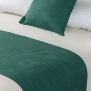 Jason Linen Look Teal Bed Runner